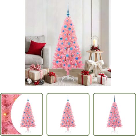 Luci LED -  Albero di Natale con 150 LED con supporto Rosa 150 cm PVC