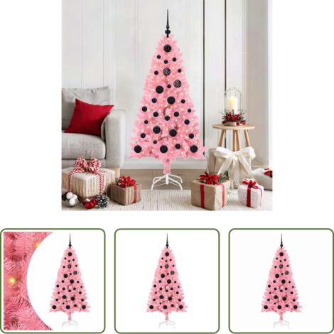 Luci LED -  Albero di Natale con 150 LED con supporto Rosa 150 cm PVC