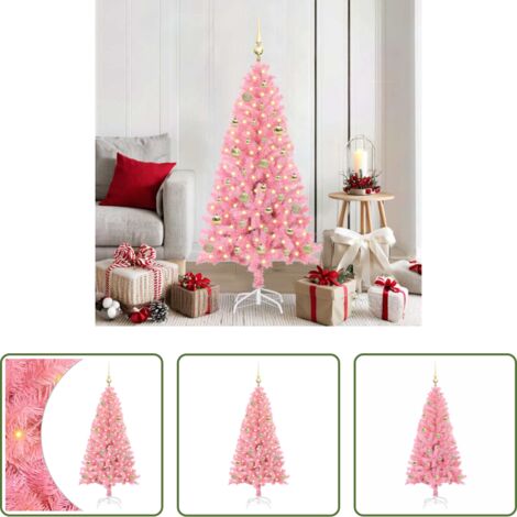Luci LED -  Albero di Natale con 150 LED con supporto Rosa 150 cm PVC