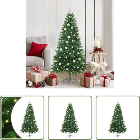 Luci LED - Albero di Natale con 150 LED con supporto Verde 150 cm PE
