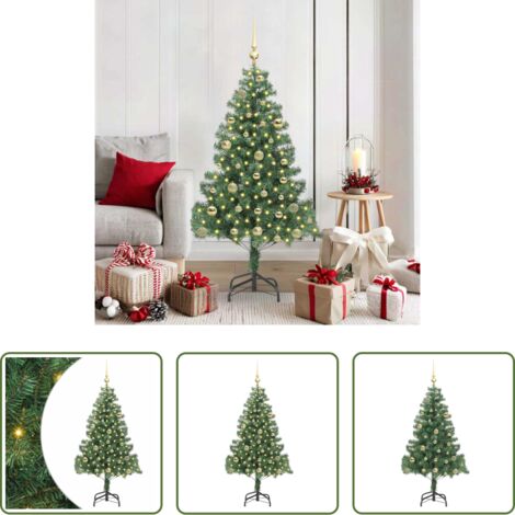 Luci LED -  Albero di Natale con 150 LED con supporto Verde 150 cm PVC