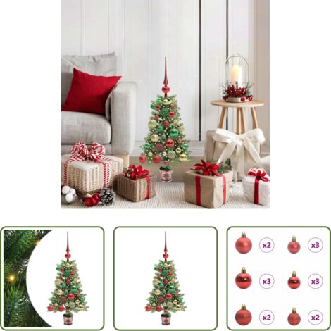 Luci LED -  Albero di Natale con 150 LED con supporto Verde 65 cm PE