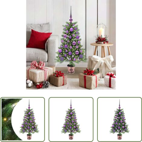 Luci LED -  Albero di Natale con 150 LED con supporto Verde 90 cm PE