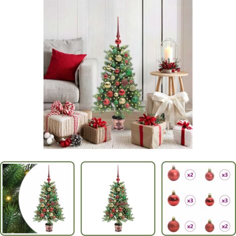 Luci LED -  Albero di Natale con 150 LED con supporto Verde 90 cm PE
