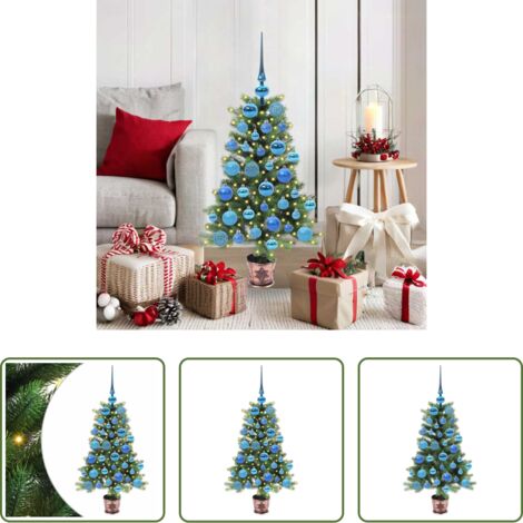 Luci LED -  Albero di Natale con 150 LED con supporto Verde 90 cm PE