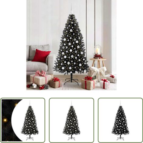 Luci LED -  Albero di Natale con 300 LED con supporto Nero 180 cm PVC