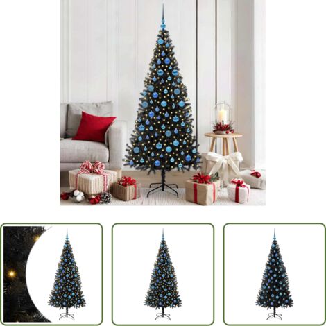 Luci LED -  Albero di Natale con 300 LED con supporto Nero 180 cm PVC