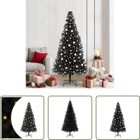 Luci LED - Albero di Natale con 300 LED con supporto Nero 210 cm PVC
