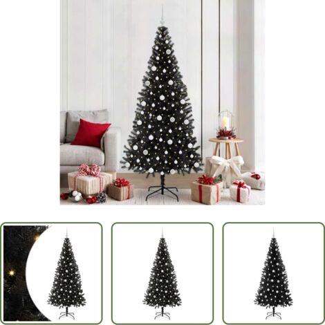 Luci LED -  Albero di Natale con 300 LED con supporto Nero 210 cm PVC