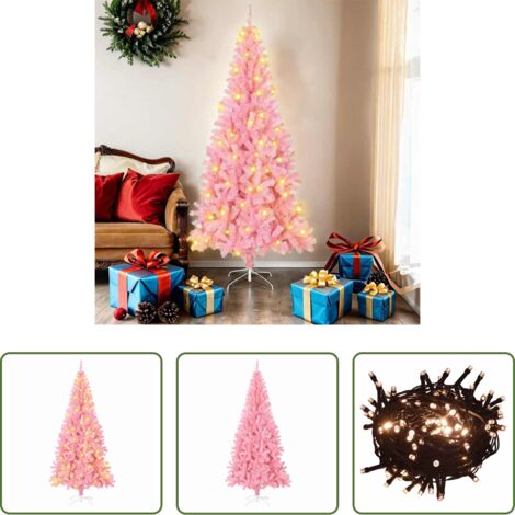 Luci LED -  Albero di Natale con 300 LED con supporto Rosa 180 cm PVC