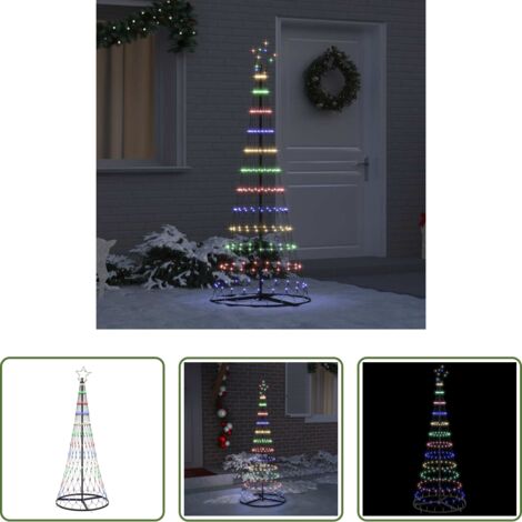 Luci LED - Albero di Natale LED con 230 LED Multicolore 184.5 cm Metallo