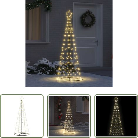 Luci LED -  Albero di Natale LED con 390 LED Bianco caldo 250 cm Ferro