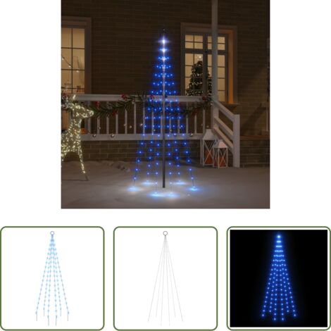 Luci LED -  Albero di Natale Pennone Blu 108 LED 180 cm