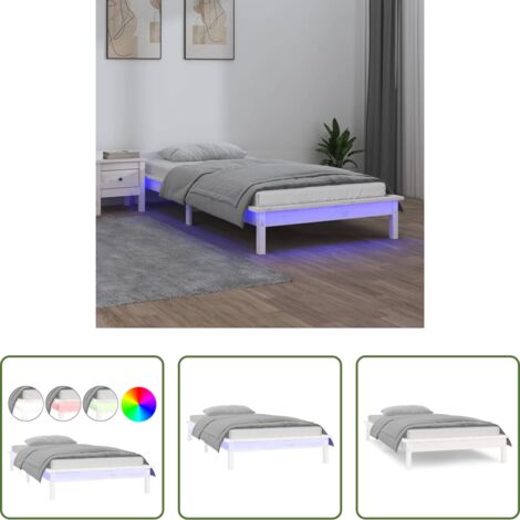 Luci LED -  Giroletto LED Bianco 75x190 cm Small Single Legno Massello
