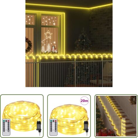 Luci LED -  Luce a corda con 480 LED Bianco caldo 20 m PVC