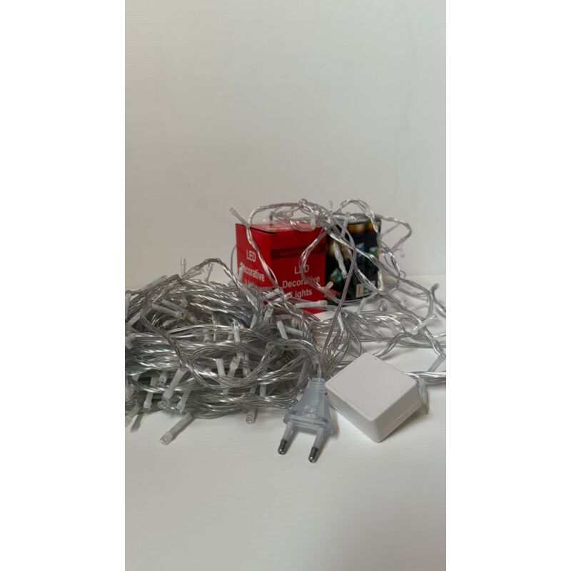 Luci Led per albero di natale decorazione con 8 giochi luce da 10/20/30/50 metri colori misti certificate IP65 prolungabile - COLORE LED: BIANCO