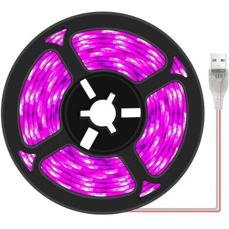 Luci LED per la coltivazione di piante - Impermeabili - Spettro completo - Per piante da interno, succulente, idroponiche - Per serre e giardinaggio - Luci USB per la coltivazione (3M)