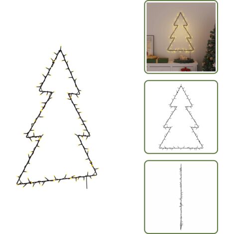 Luci LED - vidaXL Luci di Natale Albero di Natale Silhouette 115 LED Bianco Caldo - Luci a forma di albero