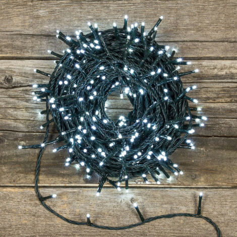 Luci Natale 300 LED Bianco, Filo Trasparente 5mm, IP44 (12 Pezzi)