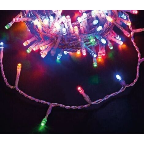 Luci Natale 300 LED Multicolore, Filo Trasparente 5mm, IP44 (12 Pezzi)