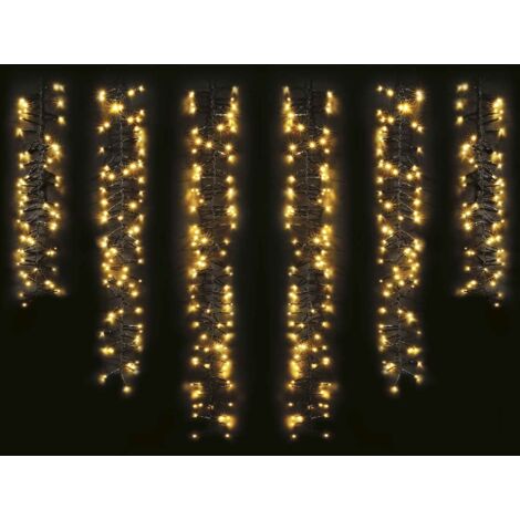 Luci Natalizie a Cascata Connettibili con 480 Led Bianco - Interno, Esterno