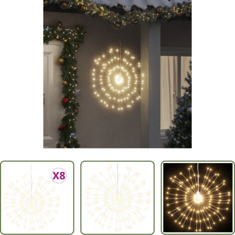 Luci natalizie -  Illuminazioni di Natale Galassia 140 LED 8pz Bianco Caldo 17 cm