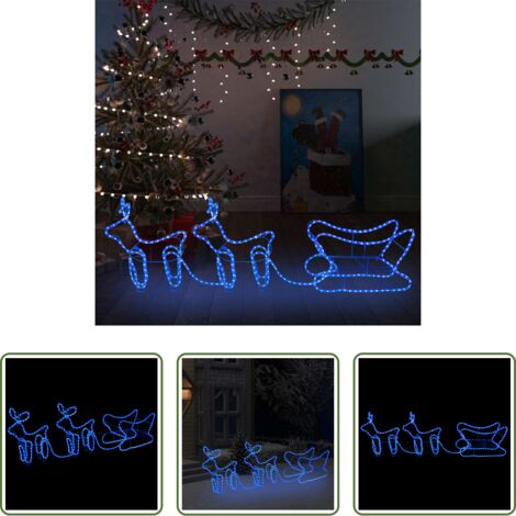 Luci natalizie -  Renne e Slitta Decorazione Natalizia per Esterni 576 LED