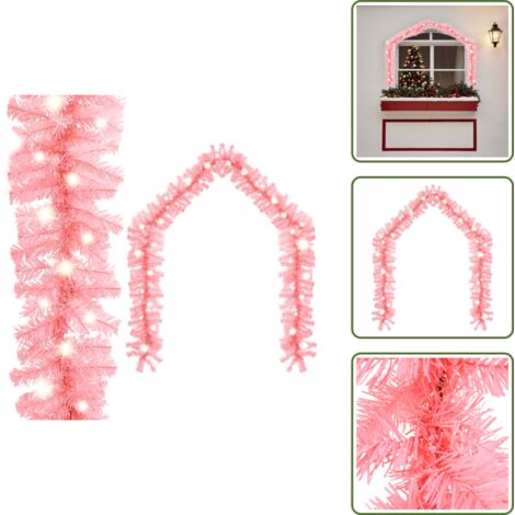 Luci natalizie - vidaXL Ghirlanda Natalizia con Luci a LED 10 m Rosa - Ghirlanda rosa