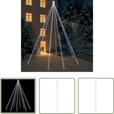 Luci per albero di Natale -  Luci Albero di Natale Interni Esterni 1300LED Bianco Freddo 8 m