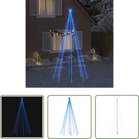 Luci per albero di Natale -  Luci per Albero di Natale Interni Esterni 576 LED Blu 3,6 m