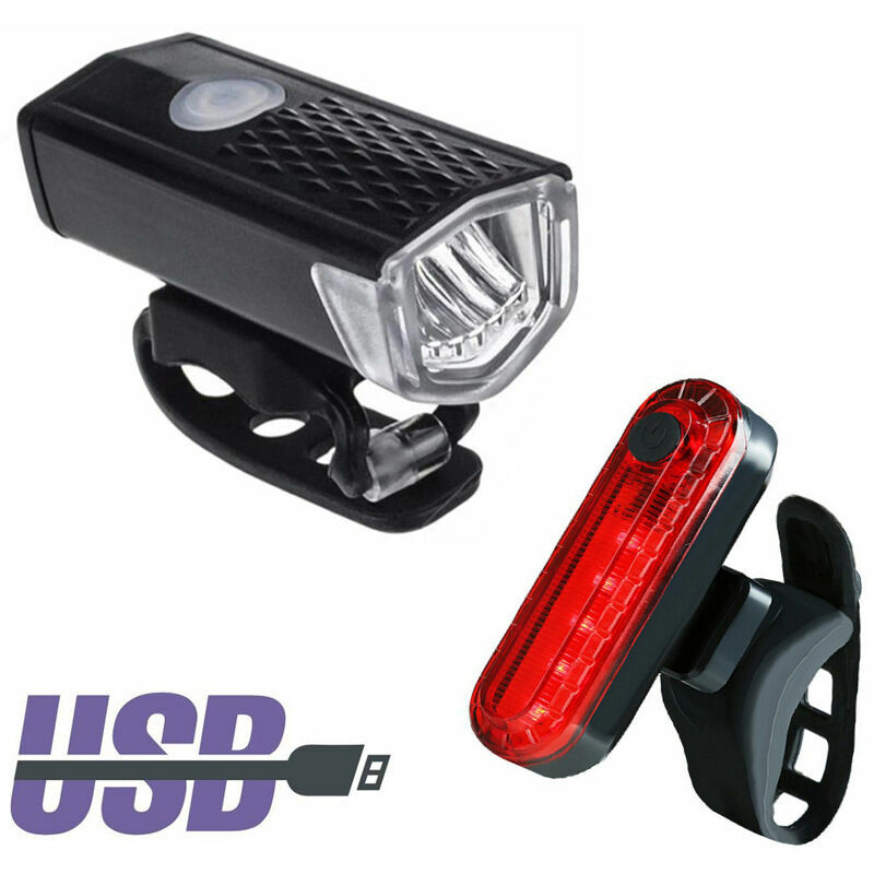Luci per bici ricaricabili usb Fari per bici