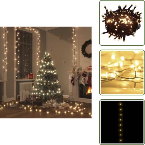 Luci per matrimoni - vidaXL Stringa di Luci con 300 LED Bianco Caldo 30 m in PVC - Luci per decorazioni