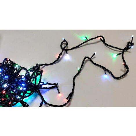 Luci Per Natale Catena 500 Led 40M Colore RGB Colorati IP44 Lucciole Decorative Natalizie Con Filo Verde