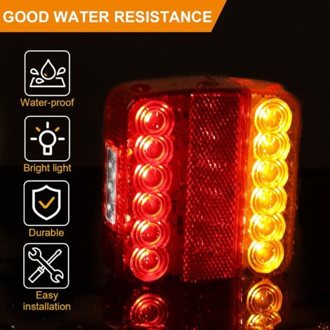 luci posteriori a LED per rimorchio 12 V 24 V con freno, indicatore di direzione, posizione, luce targa