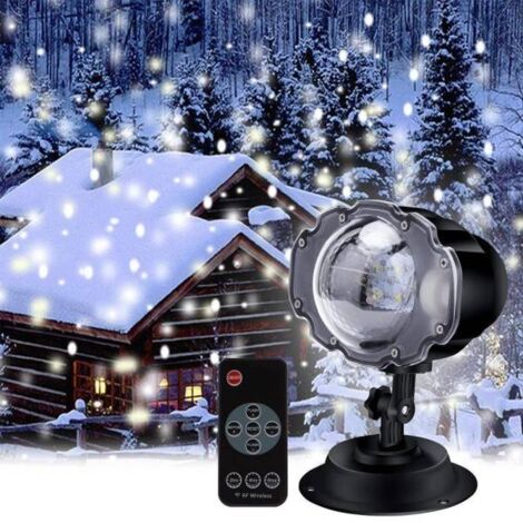 Proiettore Luci Natale LED Natalizia,Luce di Caduta Della Neve con Impermeabile IP65 e Telecomando RF Tempesta di Neve Proiettore Luci per Natale Decorazione Interno&Esterno Festa Spettacolo Festa 