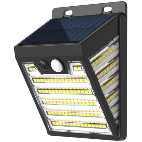 Luci solari da esterno con sensore di movimento - Luce solare da esterno per giardino, garage, patio, cortile - Illuminazione da parete impermeabile ad energia solare