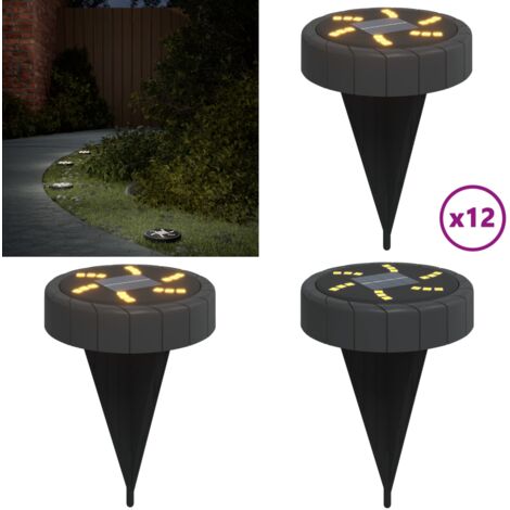 Luci Solari da Terra con Picchetti da Esterno 12pz Bianco Caldo - Illuminazione esterna - Luce solare