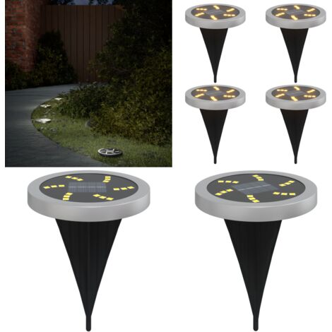 Luci Solari da Terra con Picchetti da Esterno 4pz Bianco Caldo - Illuminazione esterna - Luce solare