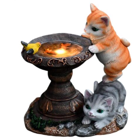 Luci solari per esterni a forma di gatto, statua da giardino a forma di gatto  Statue a forma di farfalla a forma di gatto, decorazioni per esterni  Luci solari per esterni, statue e decorazioni da gi