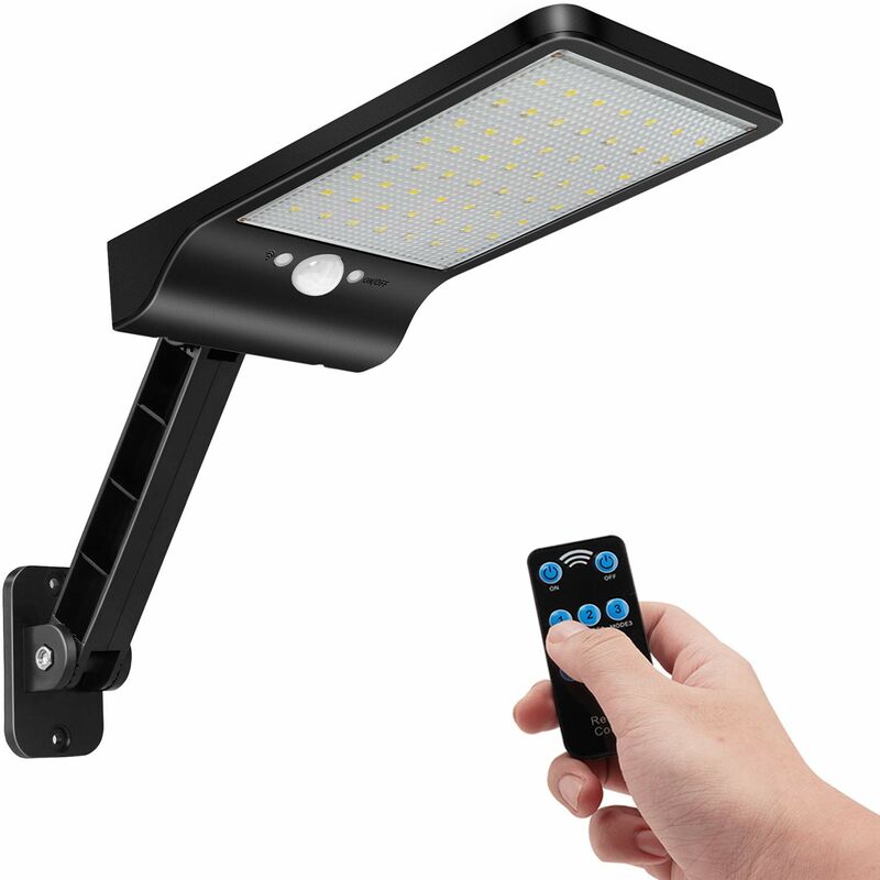Luci solari per esterni con telecomando, 56 led