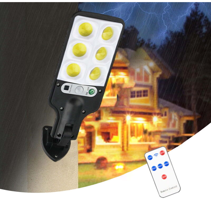 Luci solari per esterni, luci solari da parete, LED solari alimentati con 3 modalità, luci solari con sensore di movimento, IP65