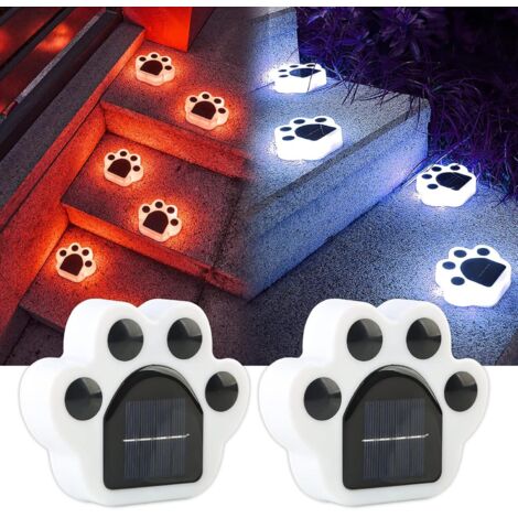 Luci solari per giardino esterno, luci da pavimento a LED per esterni per viali, prati, cortili, luci a 1 gradino per paesaggi, decorazioni per patio, applique da parete (luce colorata)