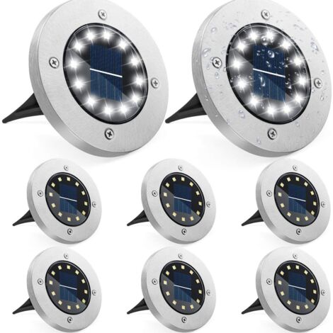 Luci sotterranee solari Decorazione esterna Luci da prato colorate a LED Luci paesaggistiche in acciaio inossidabile Illuminazione sotterranea Lampioni stradali