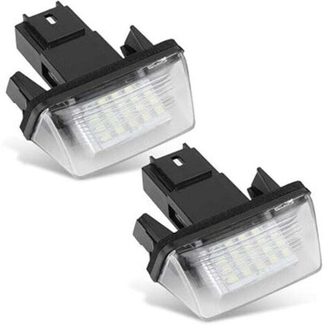 Luci targa per auto, 2 pezzi luci targa a LED per auto sinistra e destra per strisce luminose a LED C3 2002-2009