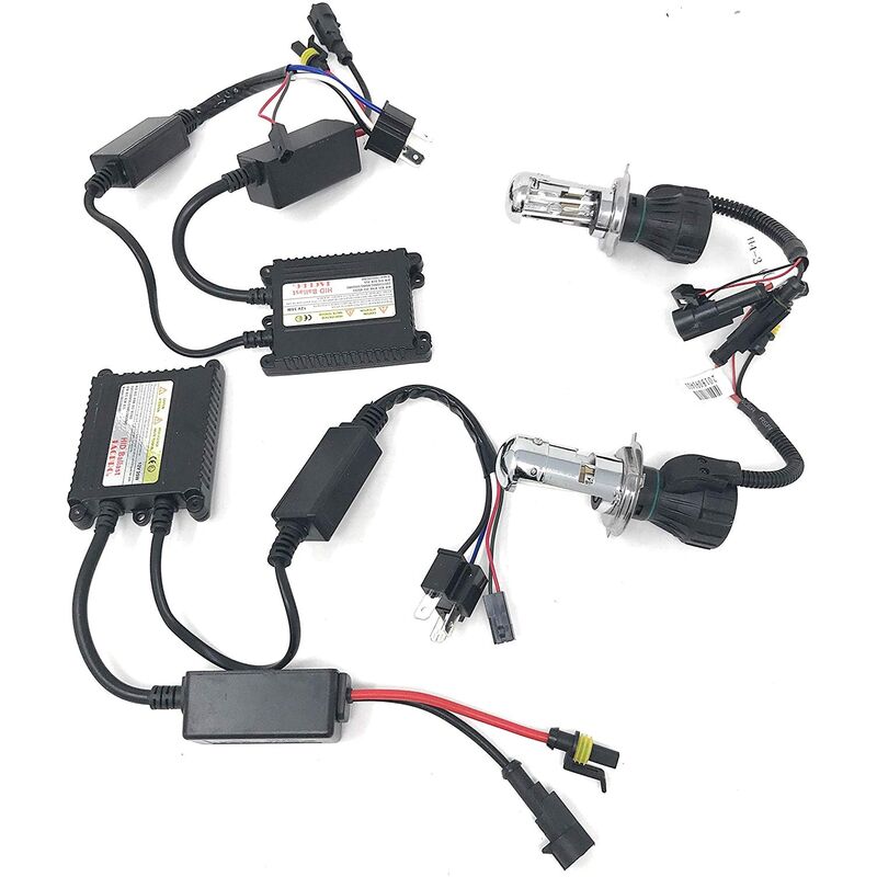 Image of Luci Xenon Slim Centraline Lampade Kit Hid H4-3 6000K Bianco 35W Auto Ghiaccio