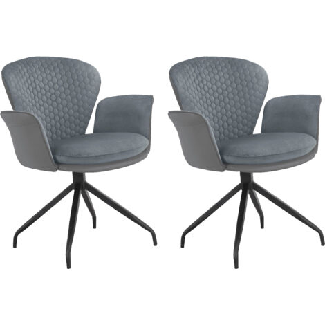 Lucia-Chaise de salle à manger Pack 2 Anthracite