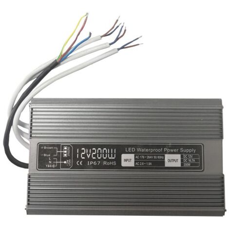 Lucibel ALIM12200IP Waterproof LED transformer 12V 200W 230x125x60mm