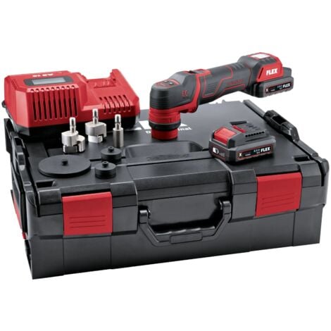 Lucidatrice a batteria Flex PXE 80 12-EC/2,5 SET, 2x 2,5 Ah e caricabatterie + accessori in L-BOXX 136