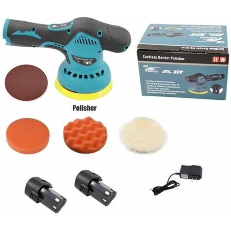 Lucidatrice Levigatrice Rotorbitale Orbitale 2 Batterie velocità elettronica 8pz
