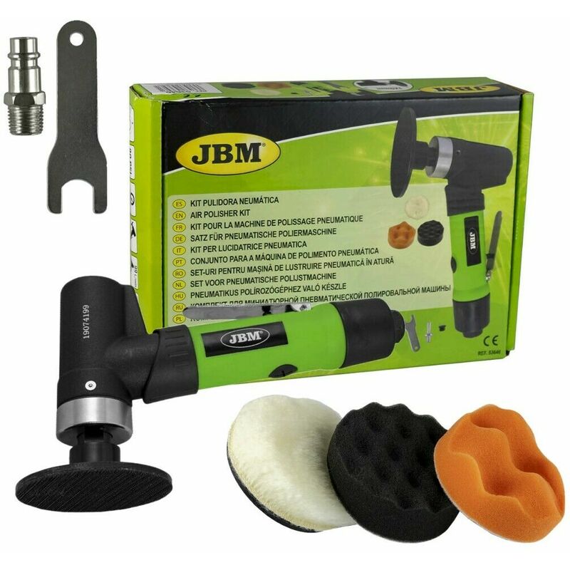 Image of JBM - lucidatrice pneumatica lucidatrice ad aria compressa 90 gradi dischi inclusi 3